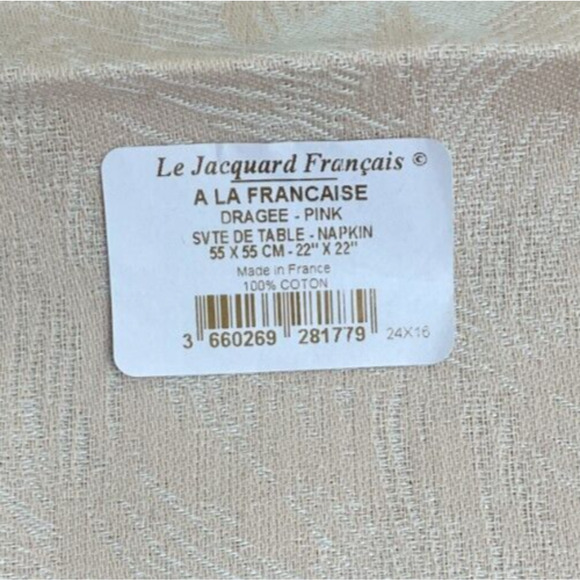 Le Jacquard Francais A La Francaise Napkins Floral Blue Pink Yellow Set of 3 New - Picture 9 of 16